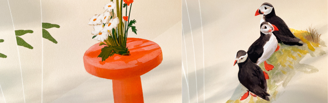 Jeg har prøvd å skape en visuell sammenheng mellom alle verkene mine